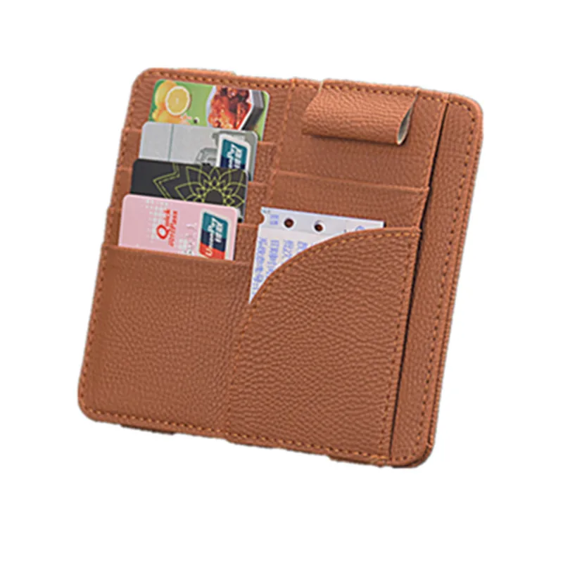 MOQIU-High-Quality-Microfiber-PU-leather-Car-Sun-Visor-Glasses-clip-card-holder-multifunctional-storage-bag (1)