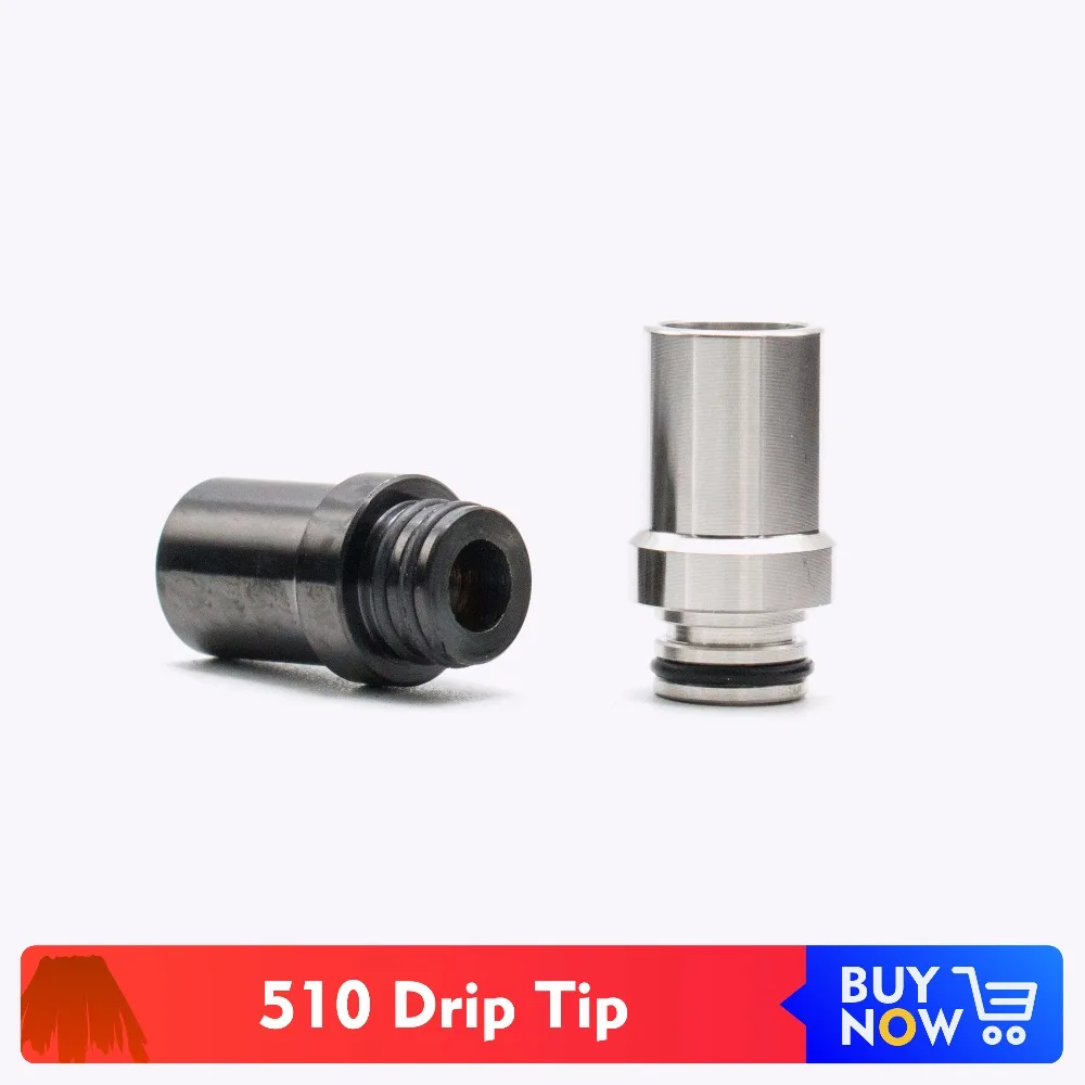 

Quartz Banger 2pcs/lot Metal Stainless Steel Drip Tip 510 Mouthpiece for Ego/Kayfun V5/Taifun GT3 Mini Tank Atomizer