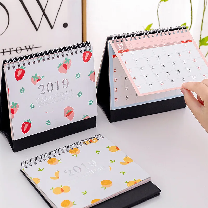 Настольный календарь 2019 работа маленький календарь поворотный стол календарь план Блокнот