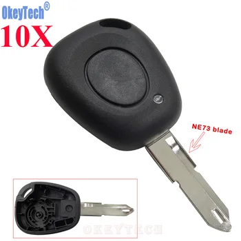 

OkeyTech 10PCS/LOT Replacement Car Cover Shell For Renault Twingo Megane Scenic Laguna 1 Button Uncut NE73 Remote Key Fob Case