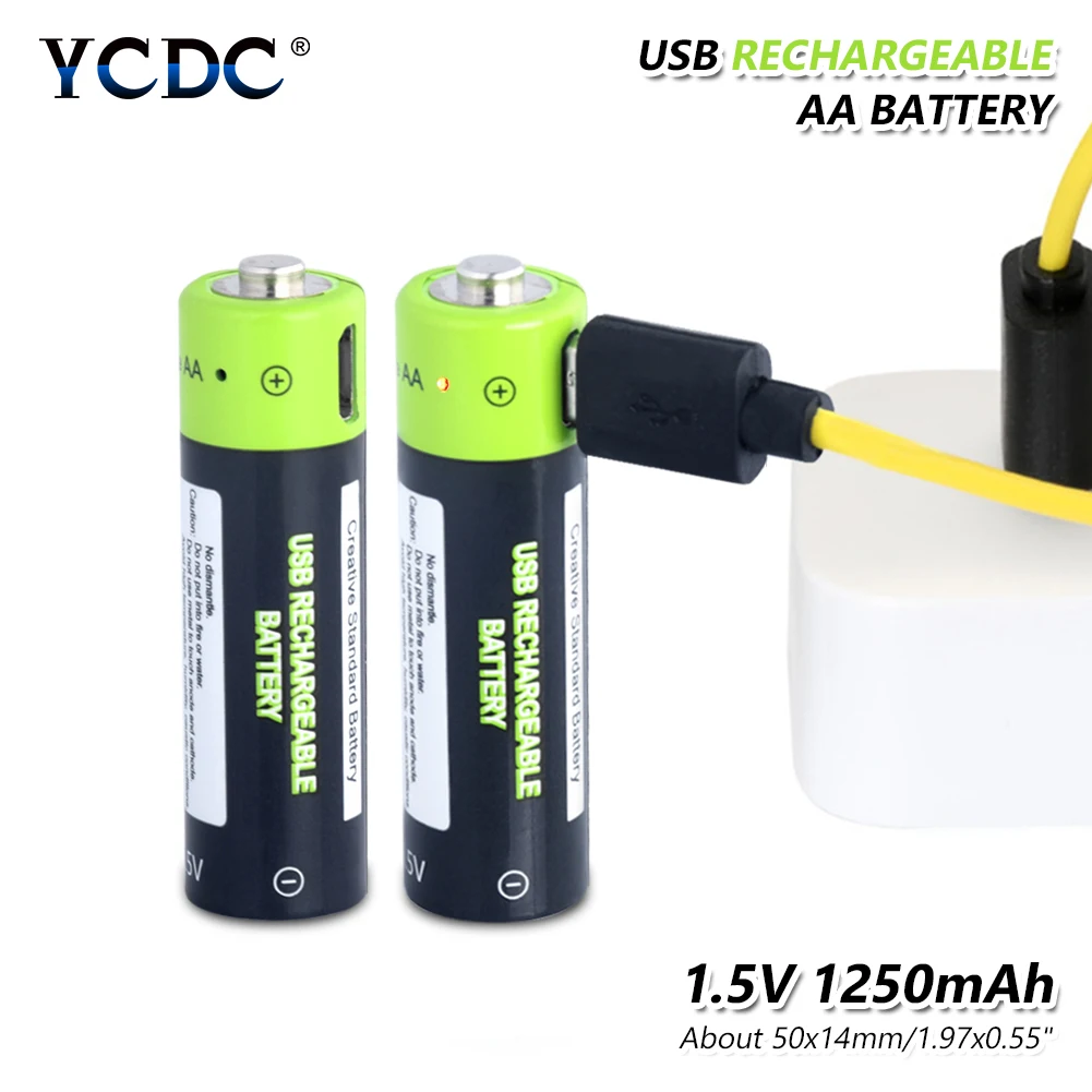 2 шт. 1,5 в AA 1250 мАч литий-полимерный Li-po USB Перезаряжаемый AA 2A литий-ионный аккумулятор+ USB кабель+ US/EU/UK настенное автомобильное зарядное устройство