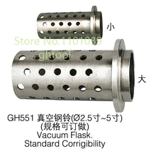 Горячая ювелирных инструментов и оборудования 3," x 9" 304 нержавеющая сталь перфорированная фляга с фланцем и резиновой основой 10 шт./лот ghtool