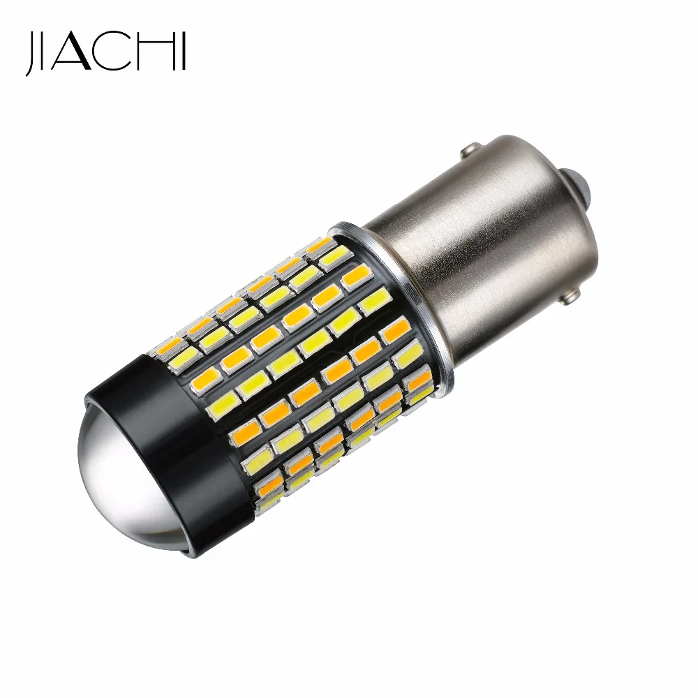 

JIACHI 100 x Auto Led Bulbs BA15D 1157 Dual Light Switchback White/Yellow For LED Drive DRL Turn Signal Light 12-24V
