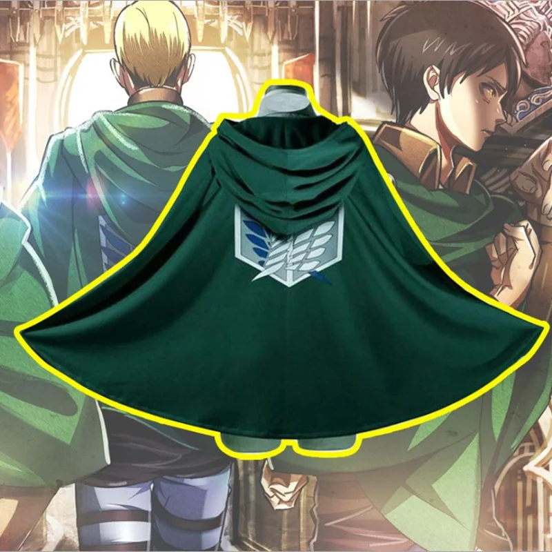 Классическая аниме атака на Титанов Shingeki no Kyojin Легион скаутов плащ накидка для