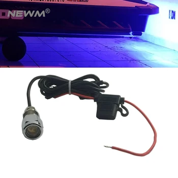 

1pc LED Underwater Lights for Boats with connector 9W Waterproof IP68 Blue Color Drain Plug Light Marine Yacht 720LM for fishing