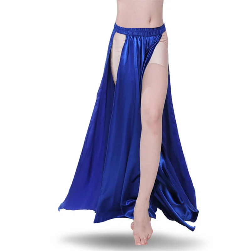Performance Belly Dance Costume Saint Skirt 2-sides Slits Skirt Sexy Women Oriental Belly Dance Skirt Female Dance Clothes Skirt