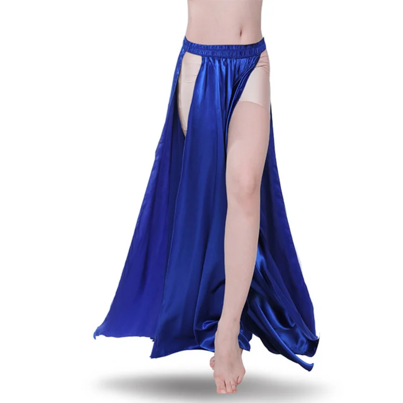 

Performance Belly Dance Costume Saint Skirt 2-sides Slits Skirt Sexy Women Oriental Belly Dance Skirt Female Dance Clothes Skirt
