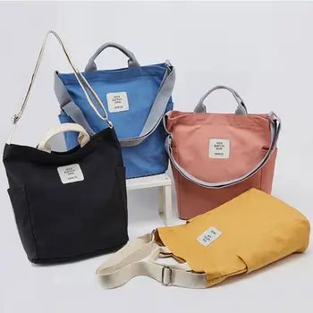 

Sell at a loss! Women Canvas Tote Ladies Casual Solid Color Shoulder Bag Reusable Shopping Beach Bags Simple Messenger Bag