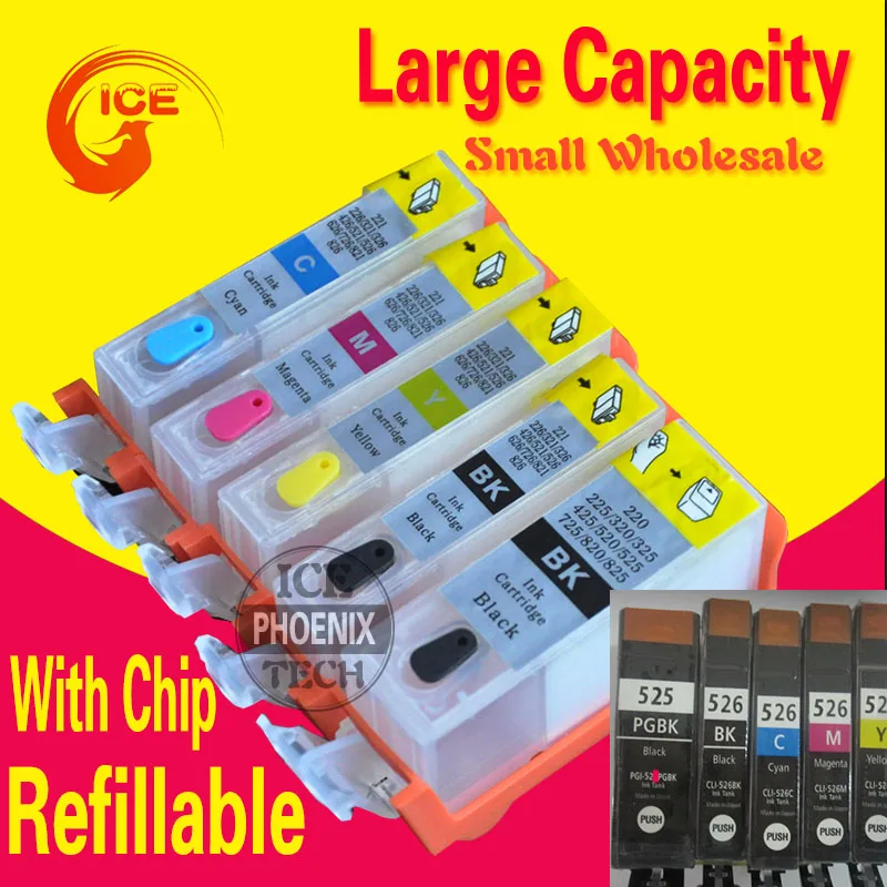 Pack 6 Cartouches Canon 526 ET 526 XL QUATTRO PRINT
