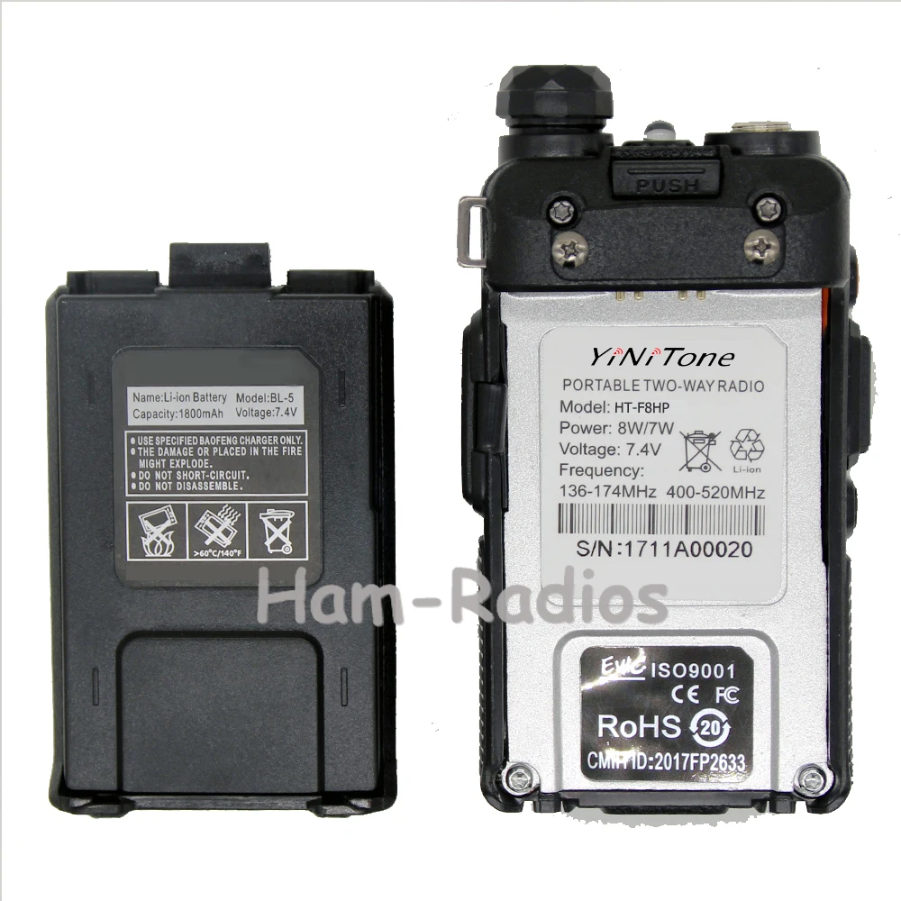 YINITONE HT-F8HP 8W powerful 8/4/1W walkie taklie transceiver VHF UHF Dual Band F8HP 136-174/400-520 MHz Ham CB FM two way radio YINITONE HT-F8HP 8W powerful 8/4/1W walkie taklie transceiver VHF UHF Dual Band F8HP 136-174/400-520 MHz Ham CB FM two way radio