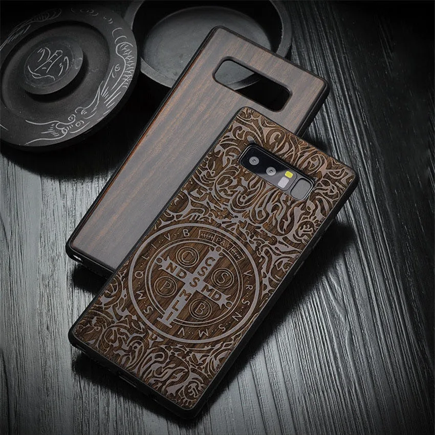 

Boogic Original For Samsung Galaxy Note 8 Case Samsung S9 Plus Black Ebony Wood Cover For Samsung s9 s9+ Protective Case