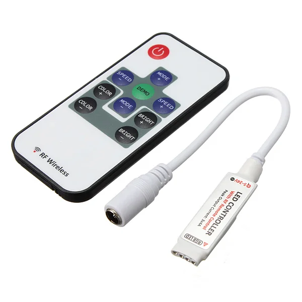 

12V 3x4A RF RGB Controller Mini RF Wireless LED Remote Controller for RGB 5050/3528 LED Lights Strips