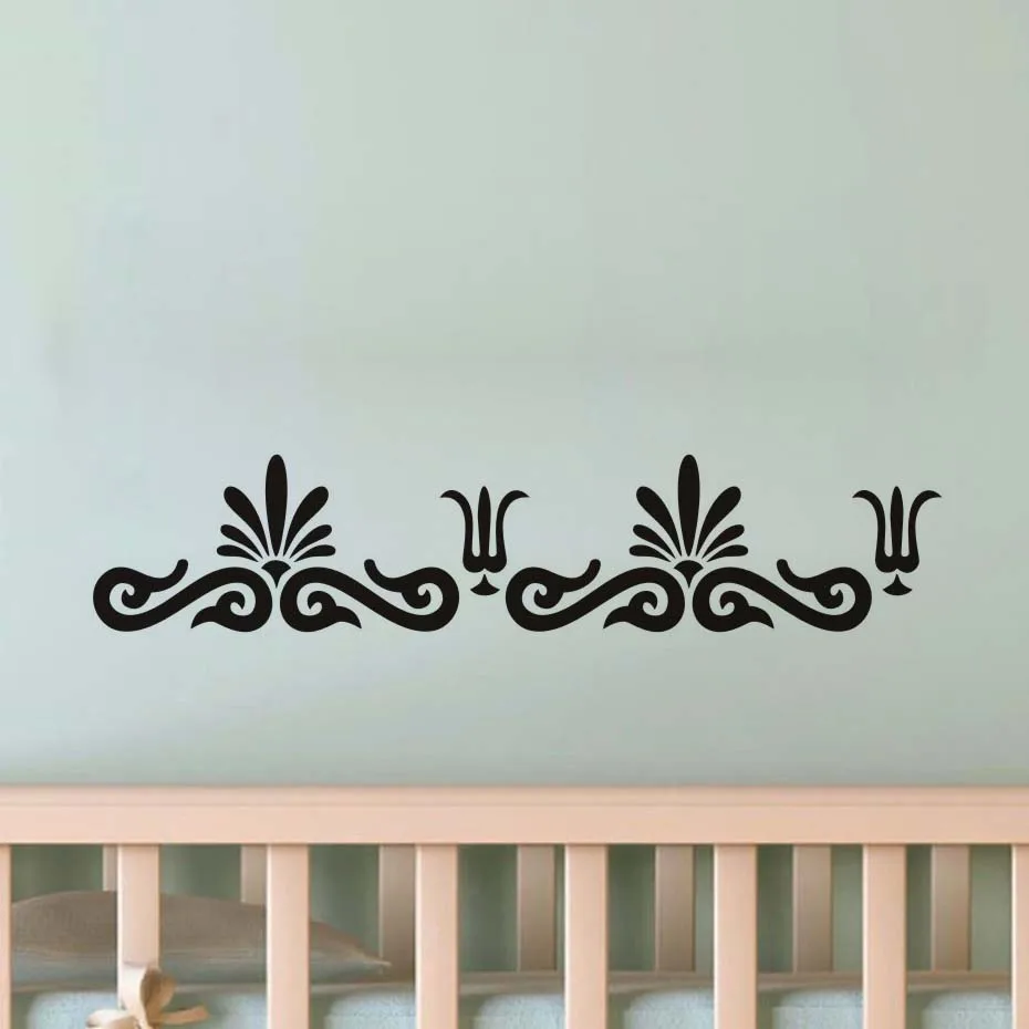 Elegant Ornamental Wall Stickers Art Murals Removable Waterproof Self Adhesive Wallpaper Living