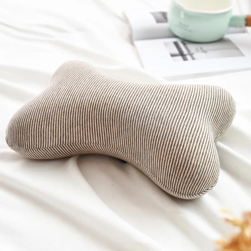 30x20x9cm Simple comfortable memory neck pillow striped pattern bone