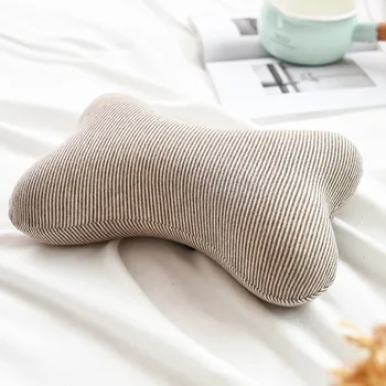 

30x20x9cm Simple comfortable memory neck pillow striped pattern bone shape neck pillow cushion neck pillow car using