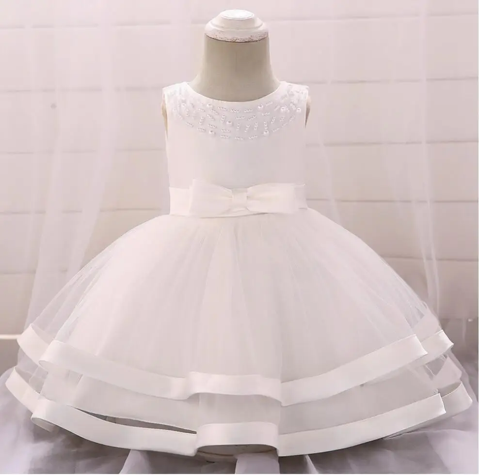 Высококачественное кружевное платье для маленьких девочек; платье для крещения для девочек; платье для первого дня рождения, свадьбы, крестин; Одежда для младенцев