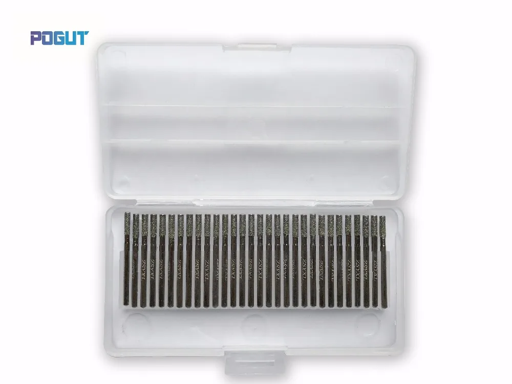 Hot Selling 10pcs/lot DIAMOND BURS Set DREMEL 3mm shank Rotary Tool Drill Bit  for grinding jade, stone, marble glass