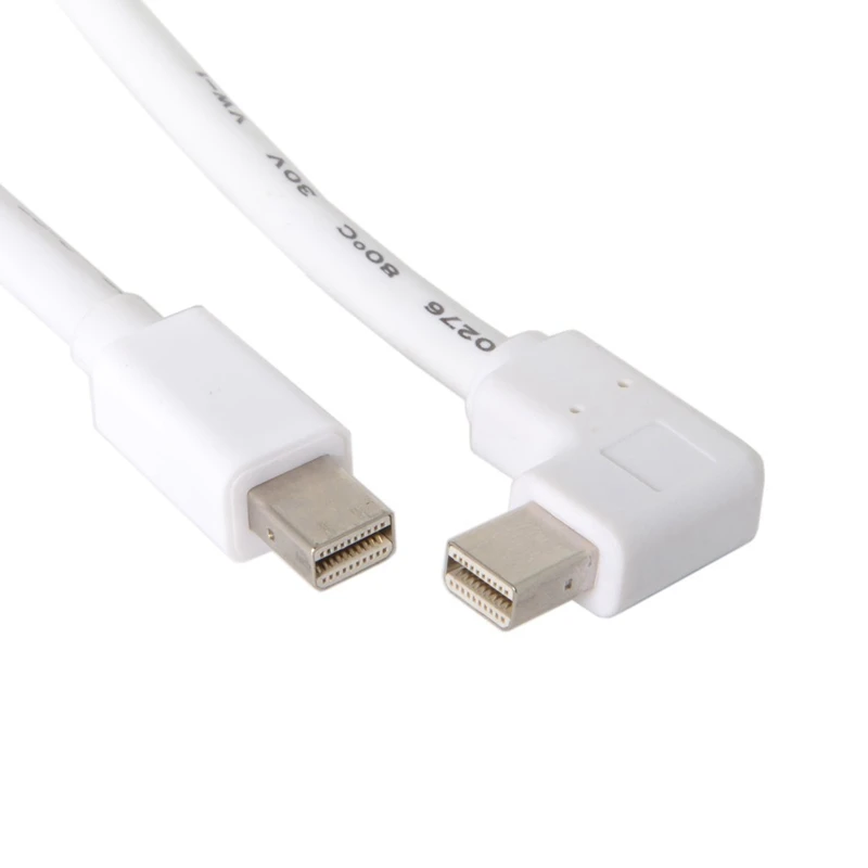 Под прямым углом 90 градусов Mini DP DisplayPort Удлинительный кабель со штыревыми