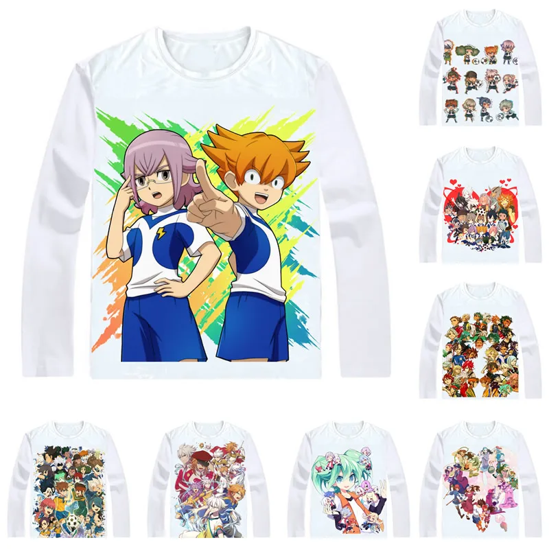 Футболки Inazuma Eleven GO 2 Chrono Stone многостильные рубашки с длинным рукавом Irebun Tenma Matsukaze