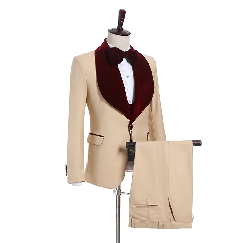 New Arrival One Button Groomsmen Shawl Lapel Groom Tuxedos Men Suits Wedding/Prom Best Man Blazer ( Jacket+Pants+Vest+Tie) A11 New Arrival One Button Groomsmen Shawl Lapel Groom Tuxedos Men Suits Wedding/Prom Best Man Blazer ( Jacket+Pants+Vest+Tie) A11