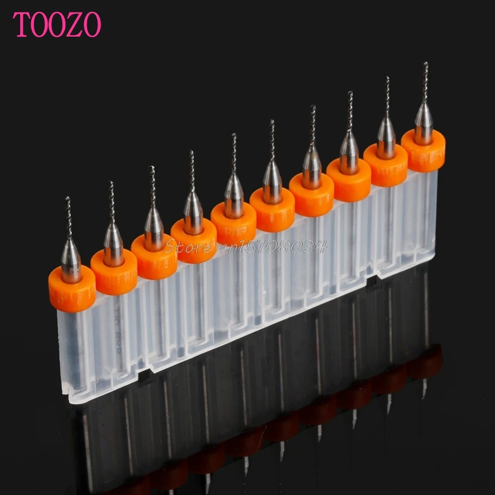 

10Pcs PCB Print Circuit 0.8mm Micro Drill Bits Board Carbide CNC Engraving Tool S08 Drop ship
