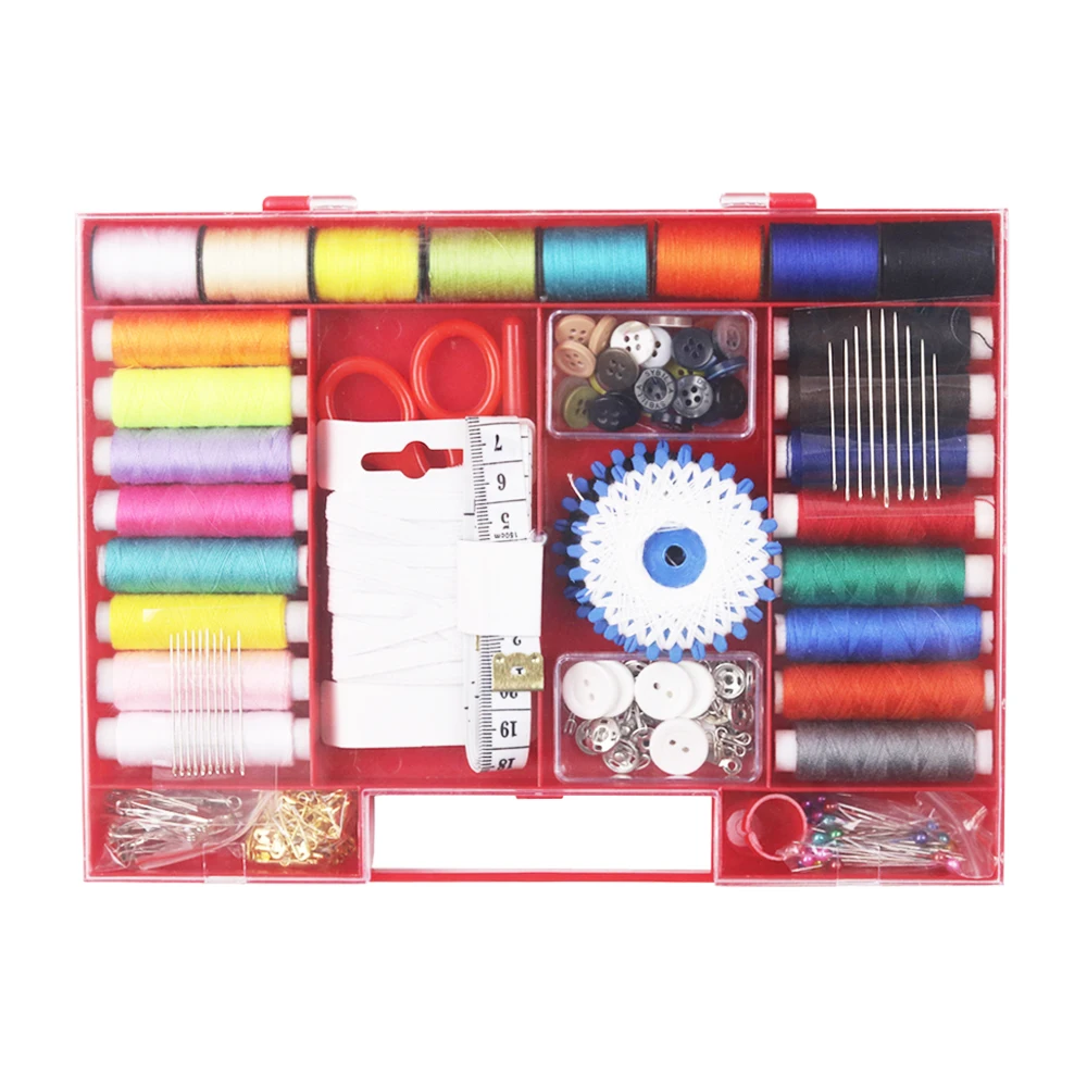 

Multifunction Sewing Kits Plastic Travel Household Sewing Case Thread Needle Scissor Thimble Sewing Tools Box Set