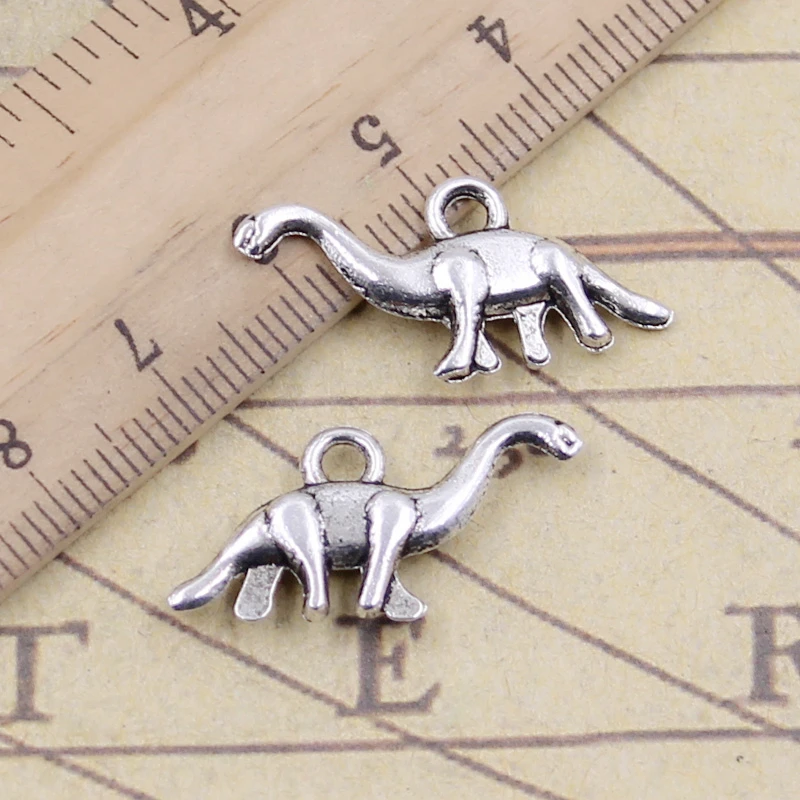 

20pcs Charms Dinosaur Brontosaurus 27x12mm Tibetan Bronze Silver Color Pendants Antique Jewelry Making DIY Handmade Craft