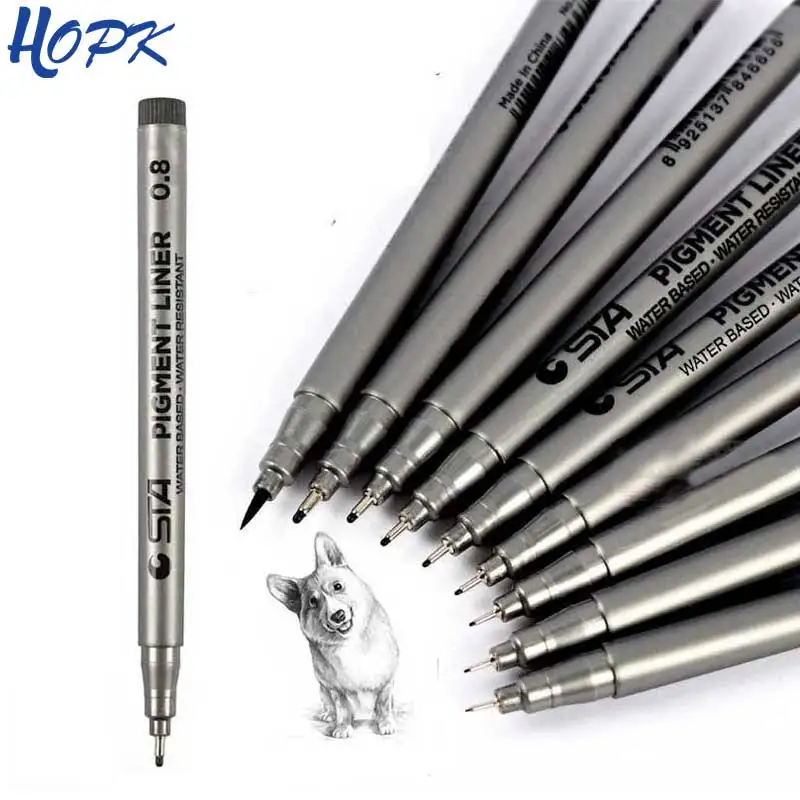100 Pcs Black Dual Tip Brush Pens - 0.4mm Fineliner & 1-2mm Brush Tip | Bulk Markers For Drawing & Sketching