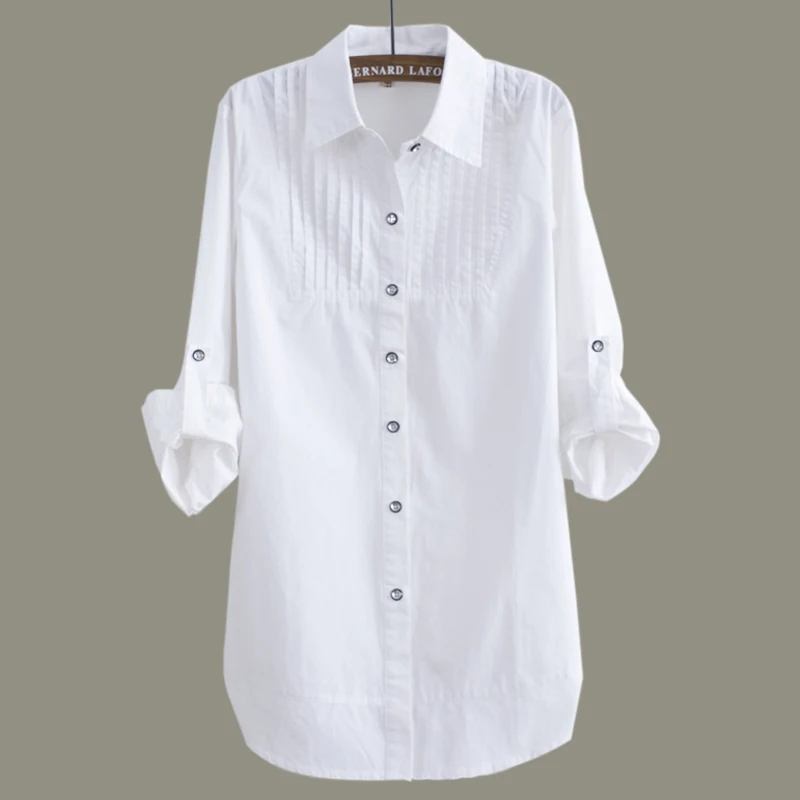 

2019 Elegant Blouse White Shirt Women Size S-XL Ladies Office Shirts Formal & Casual Cotton Blouse Fashion Blusas Femininas