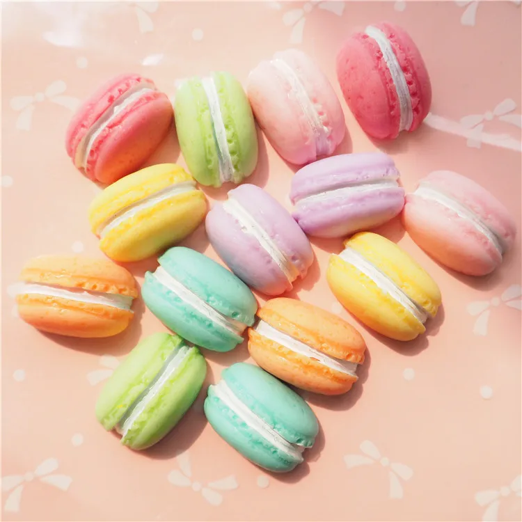 Resin Flatback Simulation Macaroon Cabochon For DIY Craft Accessories Mobile Phone Cover Decoration Key buckle Accessories