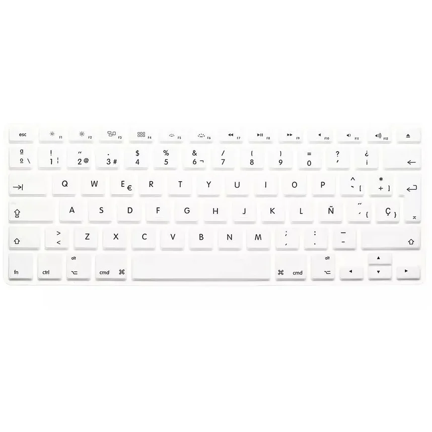 Для Macbook Air Pro Retina 13 15 силиконовый чехол для клавиатуры евро ЕС Esp испанская