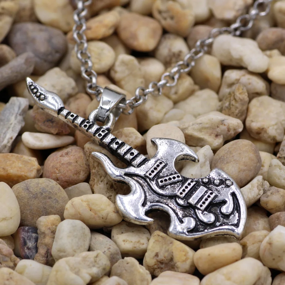 Guitar Necklace Musician Pendant Music Teacher Rocker Rockstar Band