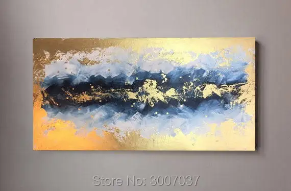 

Hand Painted Blue Peacock knife Oil Painting Modern Home Wall Decoration 3D Canvas Painting