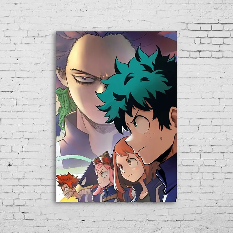 Японский аниме My Hero Academia ретро постеры крафт бумага настенная живопись высокого