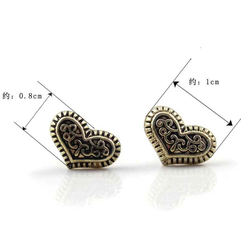 New Tibetan Antique Heart Earring for Women boho Retro Vintage Flower Earing | Украшения и аксессуары