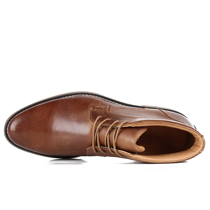 VRYHEID мужские высокие сапоги высокого качества осенне-зимняя бархатная обувь больших размеров мужские ботинки из натуральной кожи американские размеры 7,5-12
