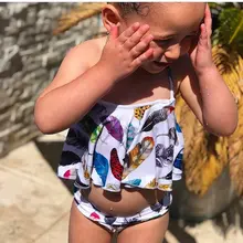 Девушки Прекрасный Плавание ming костюмы из двух частей Плавание одежда летние купальные костюмы для девочек Плавание одежда детская Плавание костюмы дети g34-K544