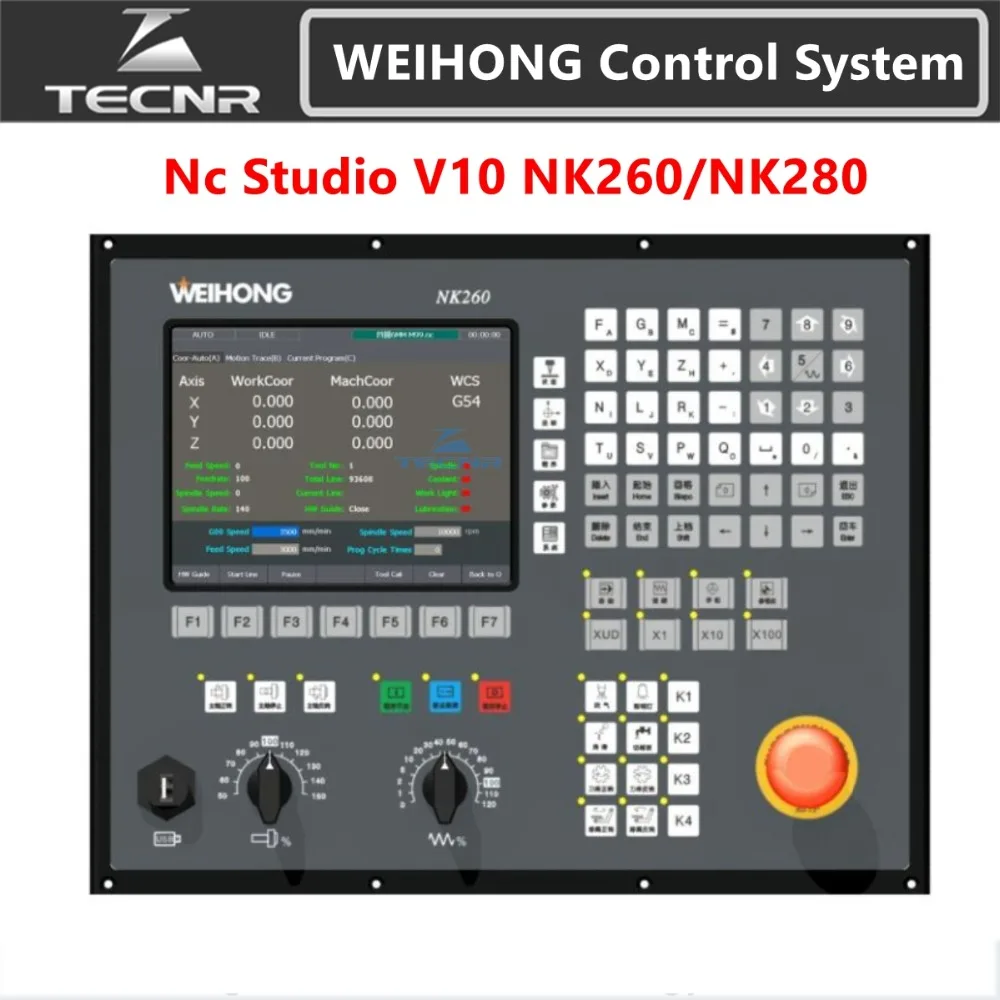 WEIHONG NC studio NK260 NK280 NK280B программное обеспечение NC studio V10 3 4 5 осевая интегрированная система чпу для гравировального станка с ЧПУ