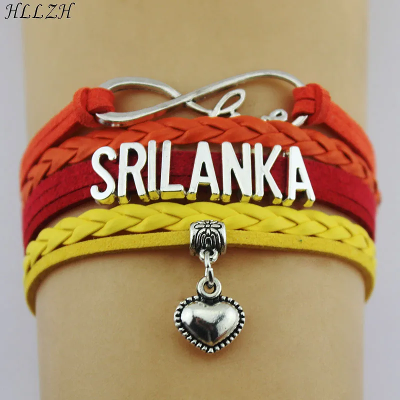 HLLZH Infinity Love Srilanka Bracelets Heart Charm