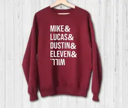 Майка Lucas Dustin Eleven and Will Sweatshirt смешная толстовка подарок для девочки-E556