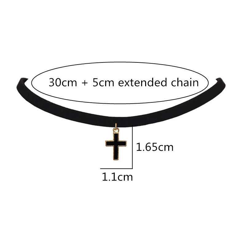 Новое поступление, Модный черный, бархатный, кожаный колье, колье с черным крестом, чокеры, ожерелья для женщин, ювелирные изделия