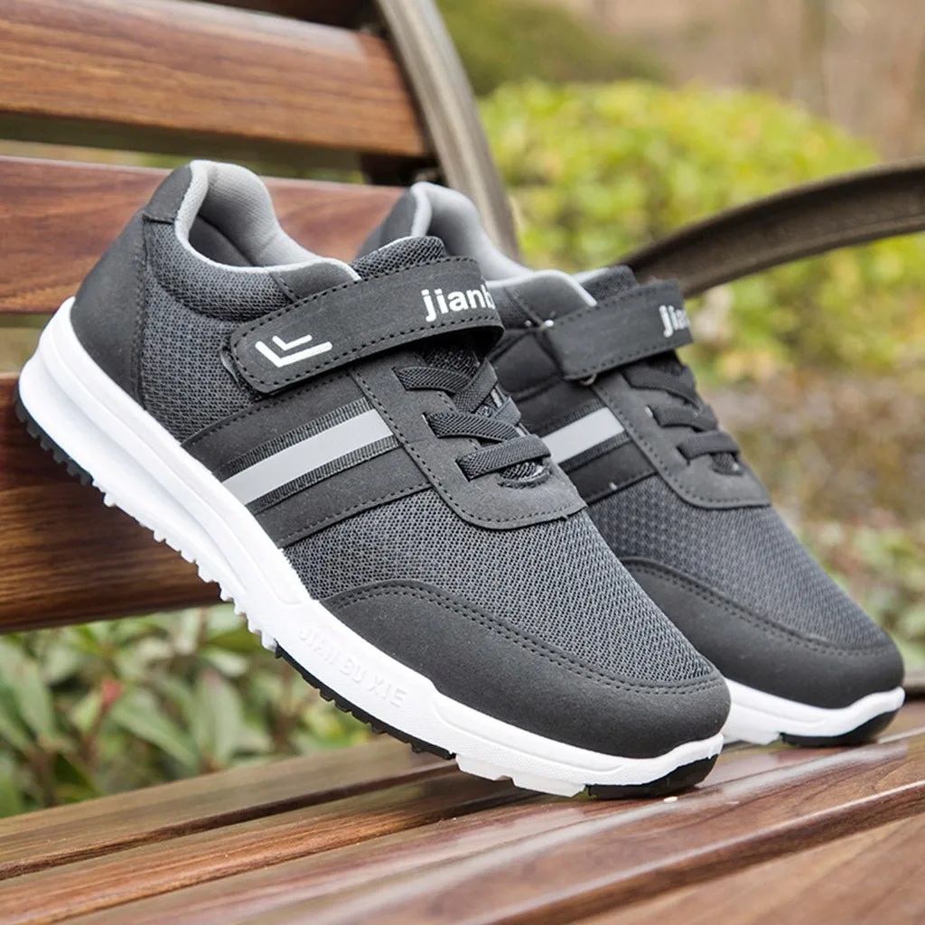 

Perimedes Men's Outdoor sneaker Mesh Striped Sports Runing males vulcanize shoes soft Breathable Sneakers Casual Shoes#g30