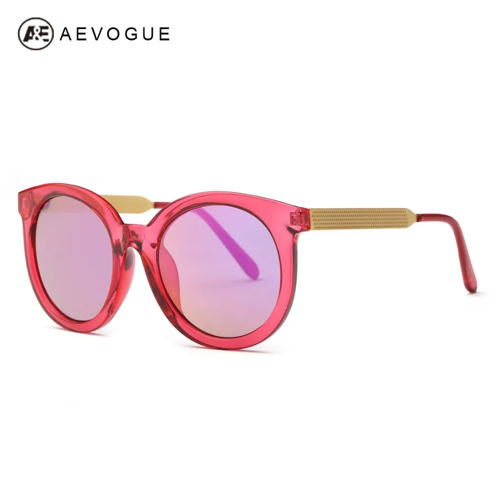 

AEVOGUE Sunglasses Women Brand Designer Metal Temple Sun Glasses Vintage Round Lens Cat Eye UV400 AE0393