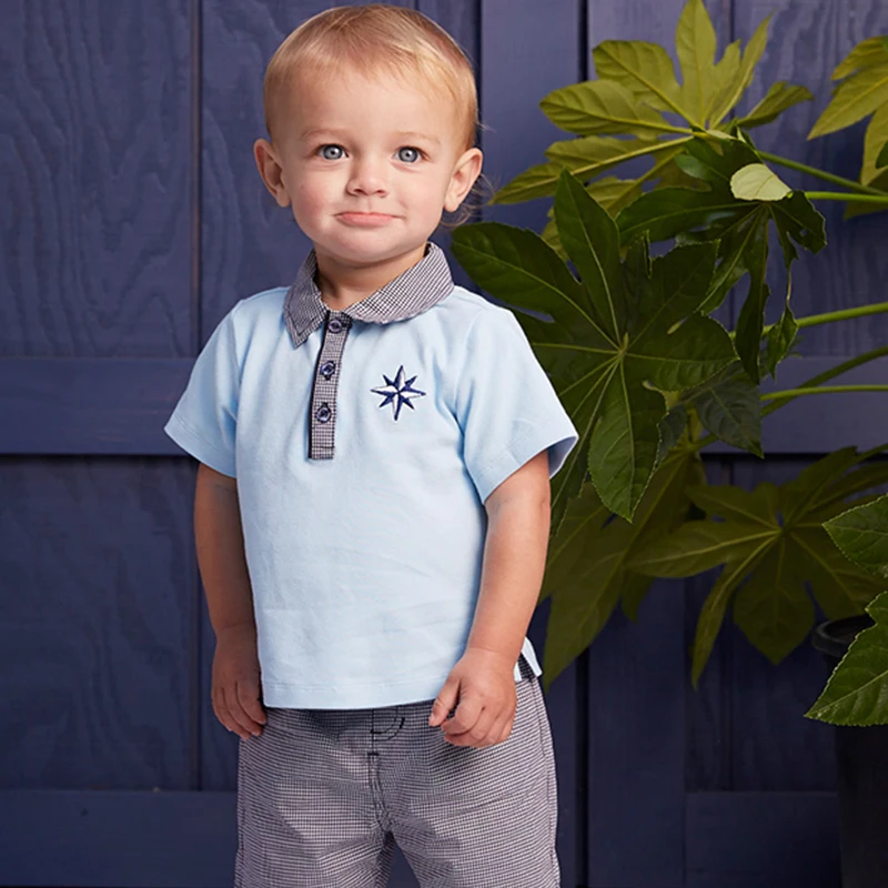 Brand 2017 children kids boys' summer clothing sets 100Cotton short