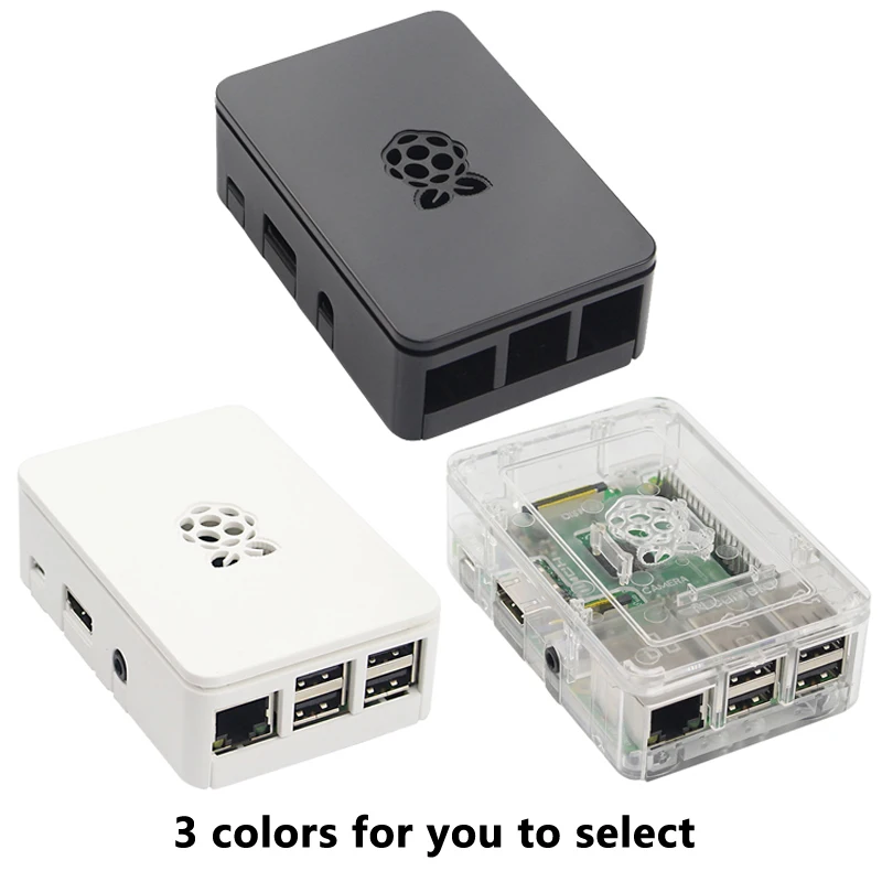 Raspberry Pi 3 Model B ABS Чехол черный белый прозрачный пластиковый корпус для + Pi3 3B