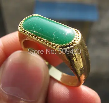 

XFS2014102>>NATURAL jade RING MAN OR WOMAN YELLOW RING SIZE11