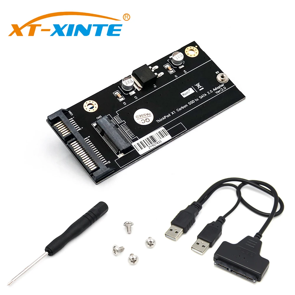 XT-XINTE 20 + 6Pin SSD SATA 2,5 дюйма usb-адаптер карты с USB 2,0 кабель конвертер карты для ноутбука ThinkPad Lenovo X1 углерода