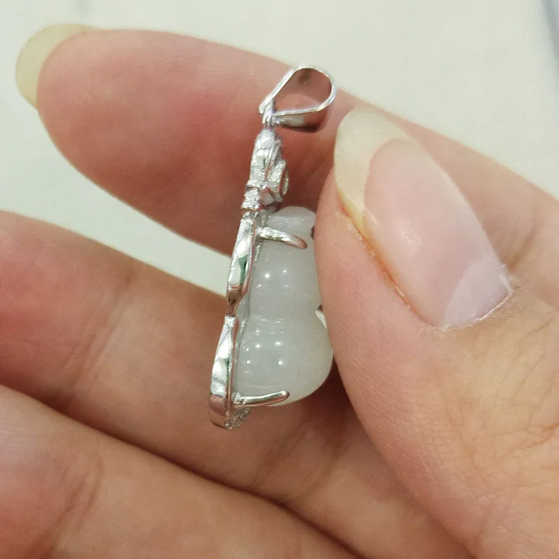 Ювелирные изделия Yu Xin Yuan с инкрустацией натуральным нефритом|fine jewelry|silver pendantsilver