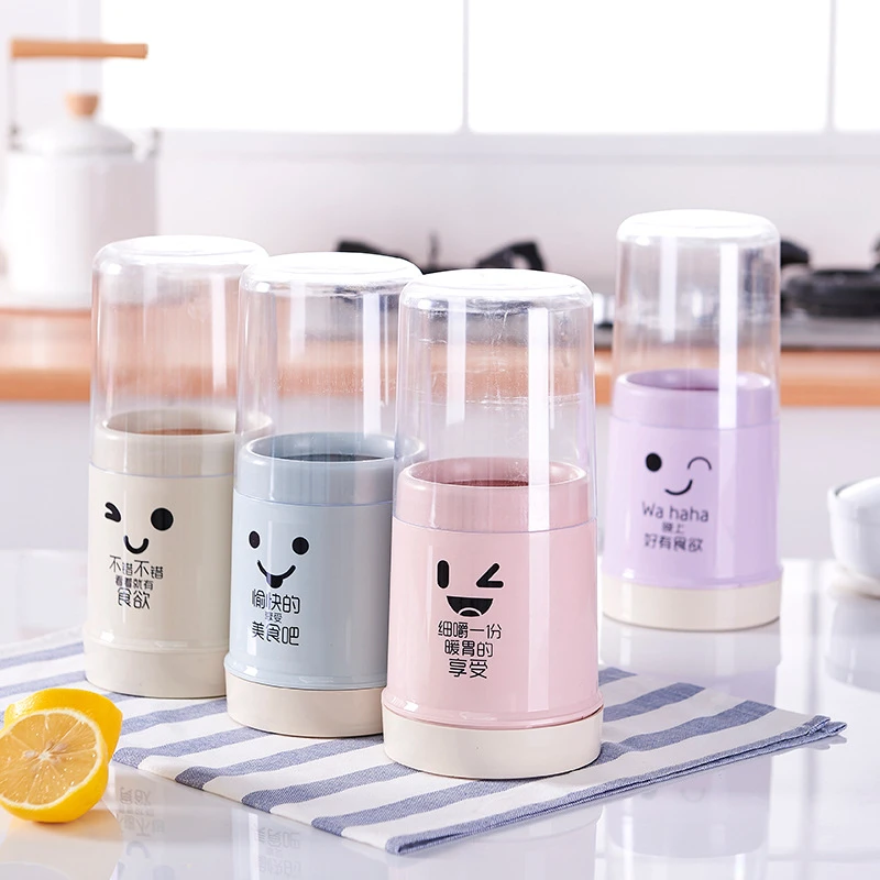 

Cartoon Drain Chopsticks Cage Creative Transparent with Lid Storage Box Plastic Tableware Storage Tube Rack Kitchen Supplies