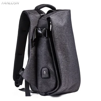 

FANLOSN Fashion Back Pack Waterproof Backpacks Male Escolar High Quality Unisex Nylon bags Key rings Travel Backpack
